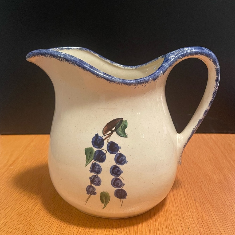 Vintage Westmoreland Pitcher Blueberry Design